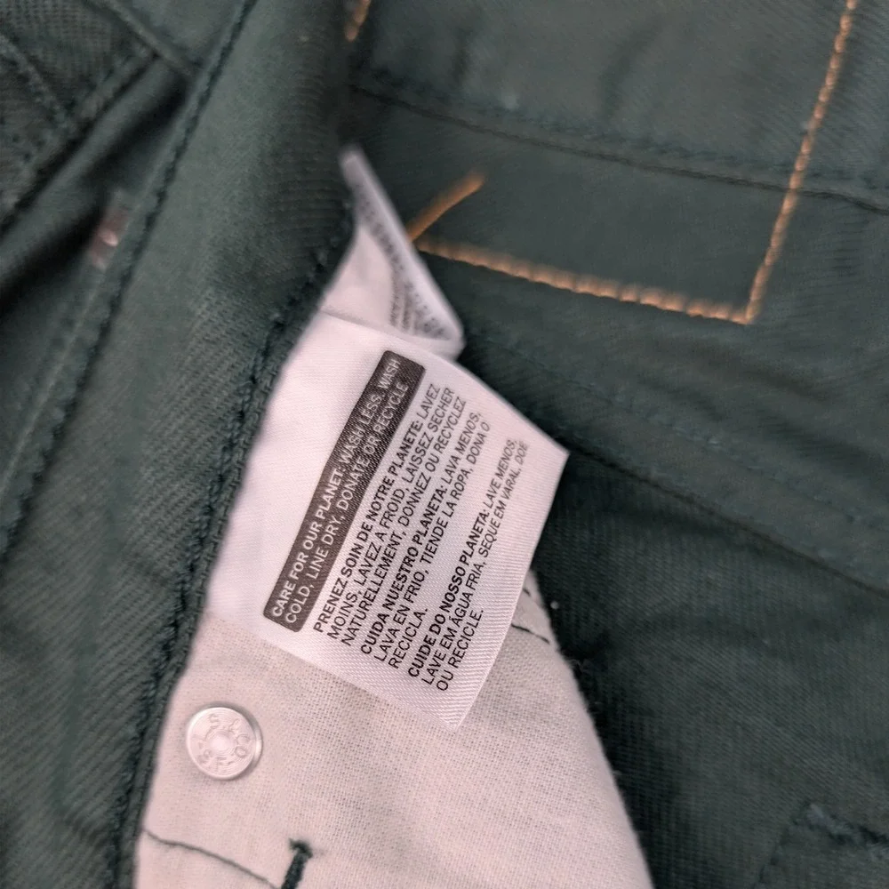 Levi's 501 Jeans Men's 32x28 Green Straight Leg Button Fly Red Tab Streetwear
